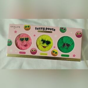 Alife Fuzzy Pouts Lip Gloss Set - Pink, Yellow, Green